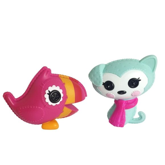 LaLaLoopsy LaLa Oopsie Pets Toucan Husky Colorful Cute Animal Figurine Set HTF - Picture 3 of 4